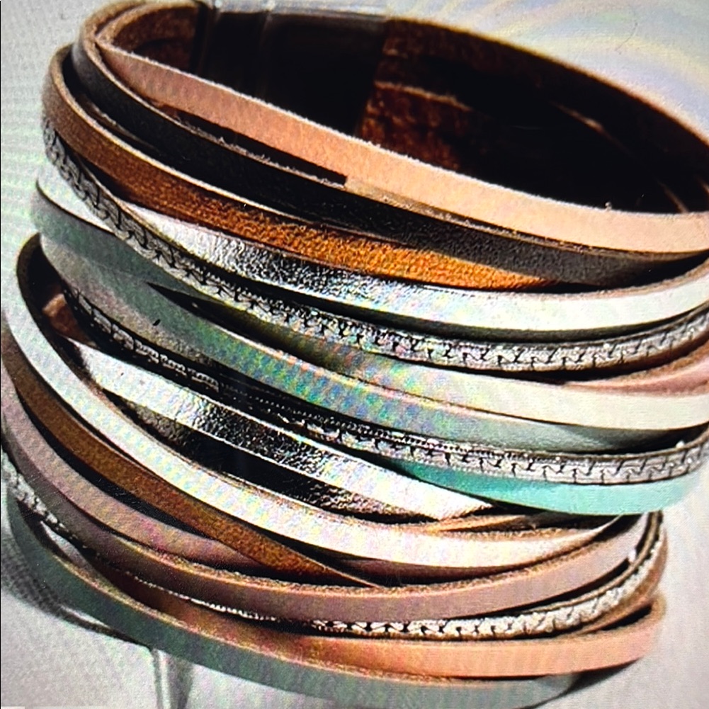 Multicolor Leather Wrap Bracelet